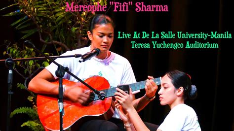 mereophe sharma vk|Fifi Sharma Live Performance 4K At De La Salle University.